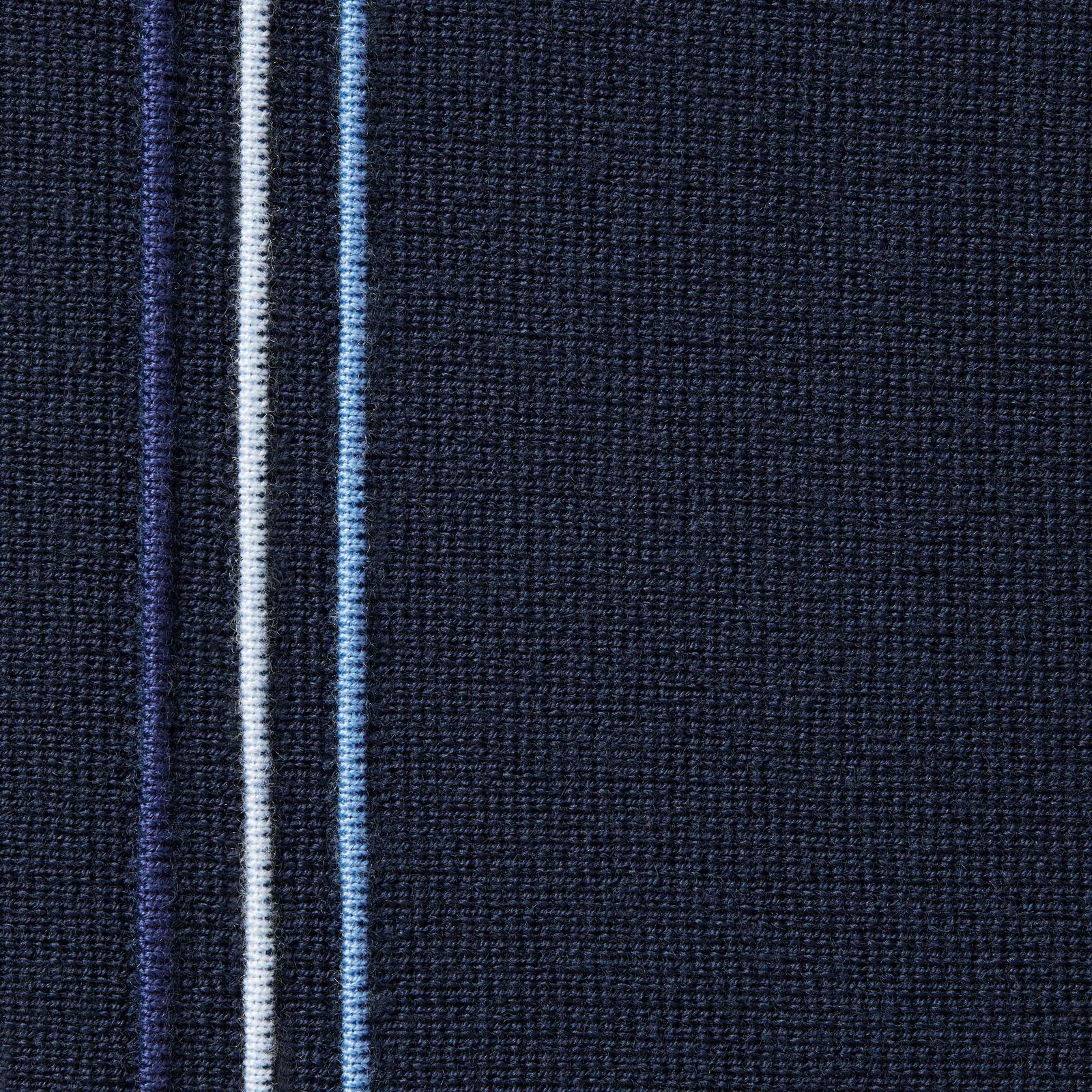Stripe Zip Up Polo Sweater