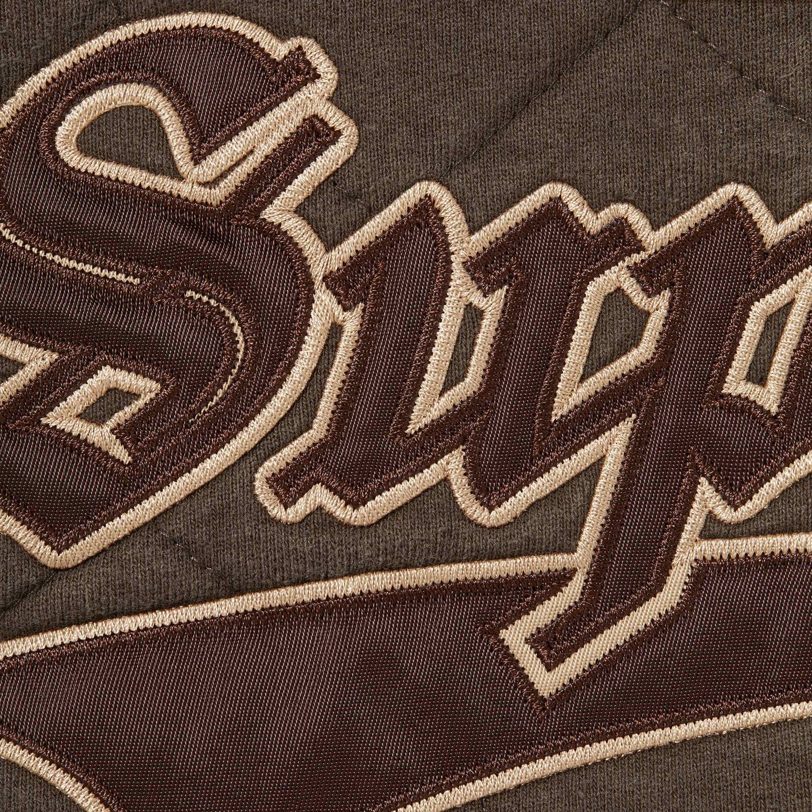 Quilted Zip Up Hooded Sweatshirt
