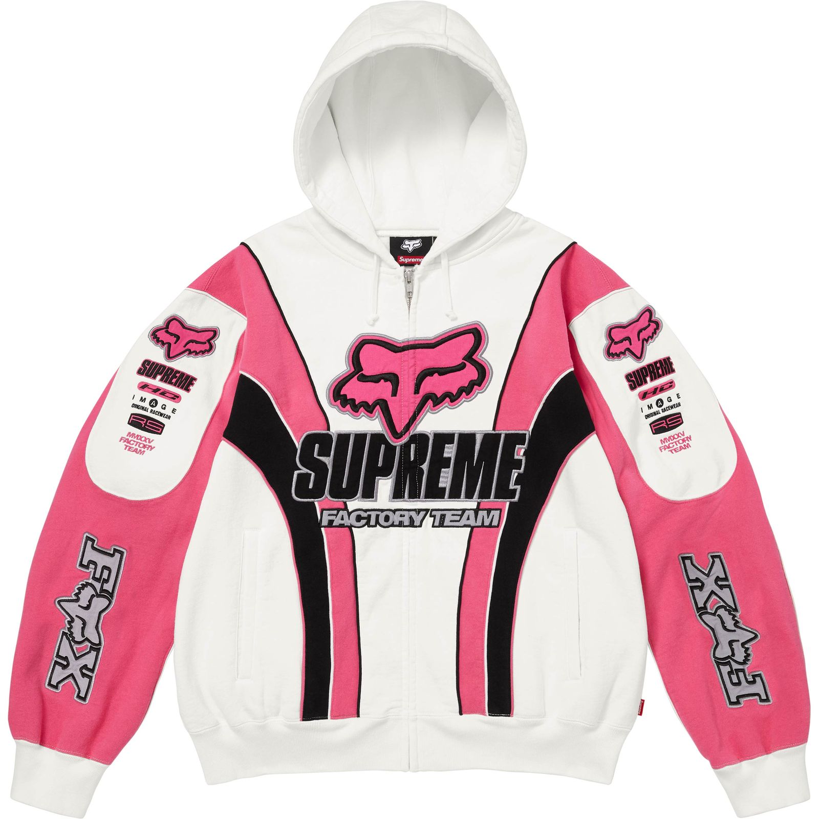 Supreme®/Fox Racing® Zip Up Hooded Sweatshirt