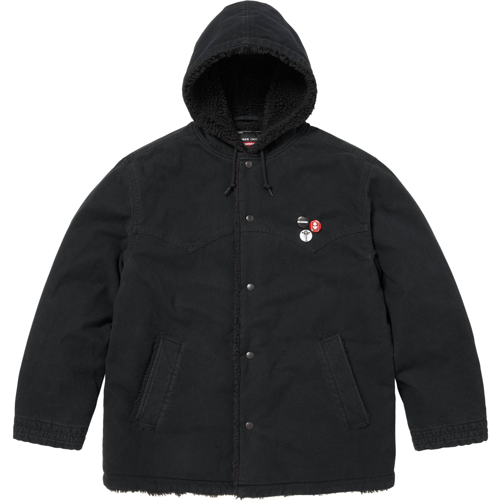 Supreme®/Number (N)ine® Faux Shearling Hooded Coat