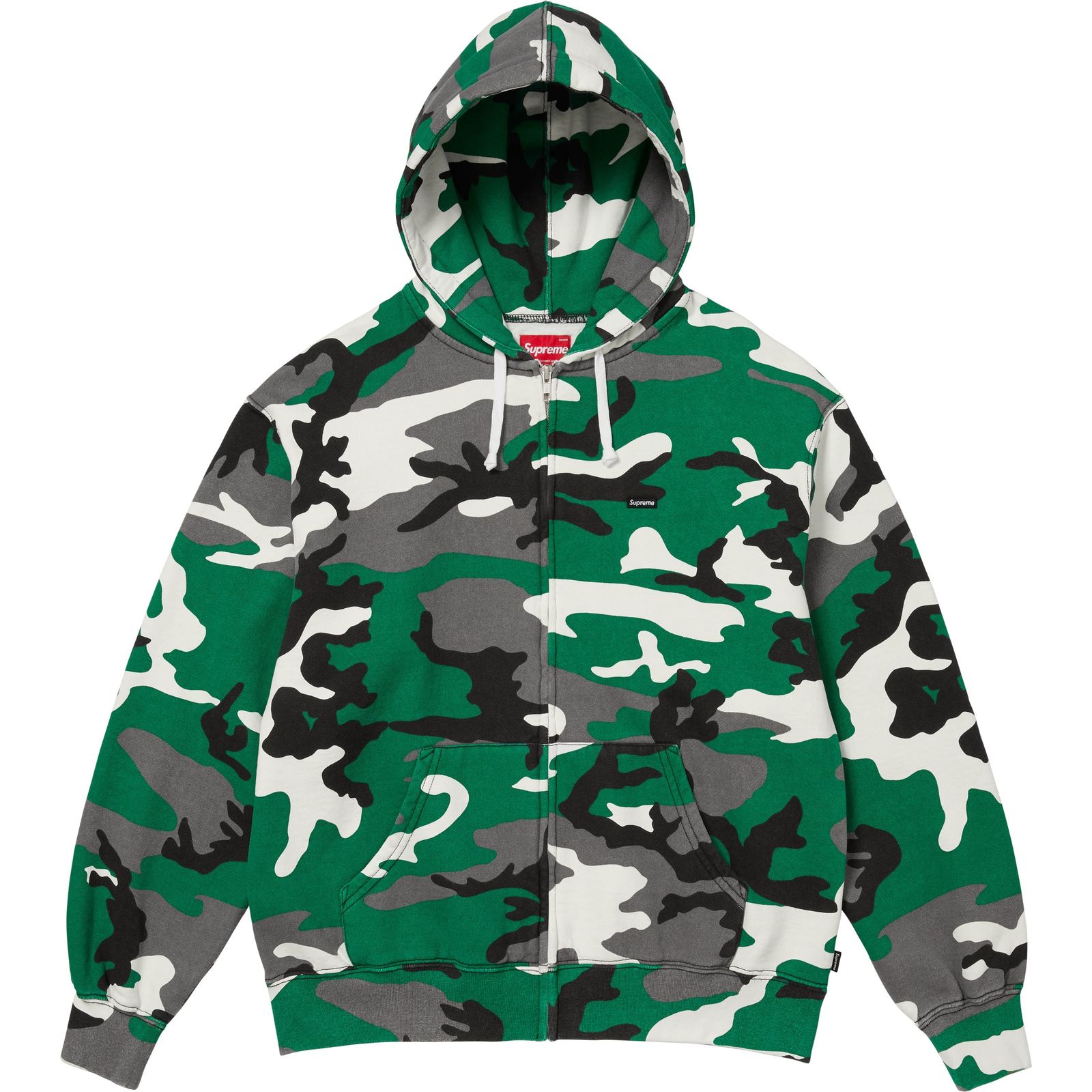 Small Box Zip Up Hooded Sweatshirt