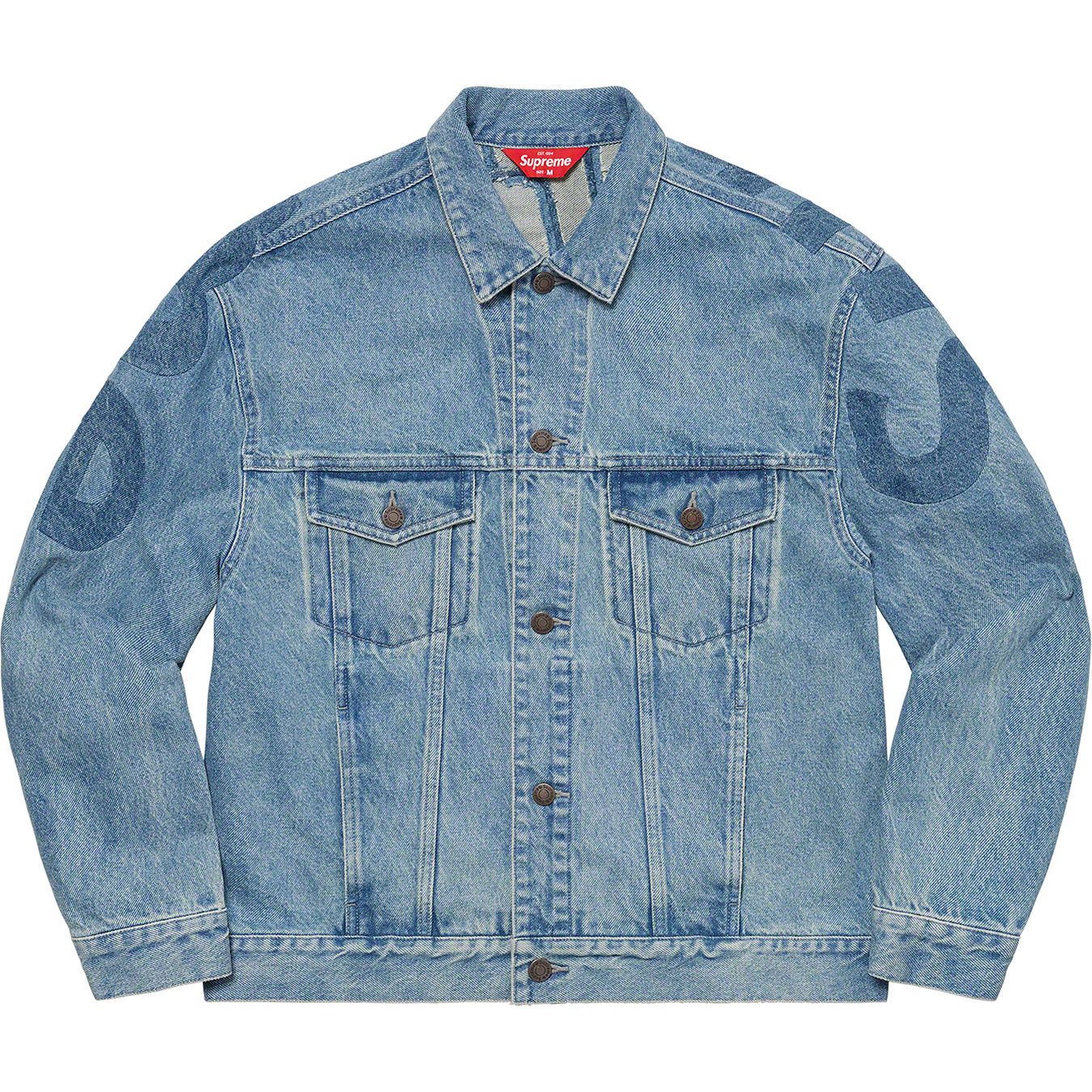Inset Logo Denim Trucker Jacket