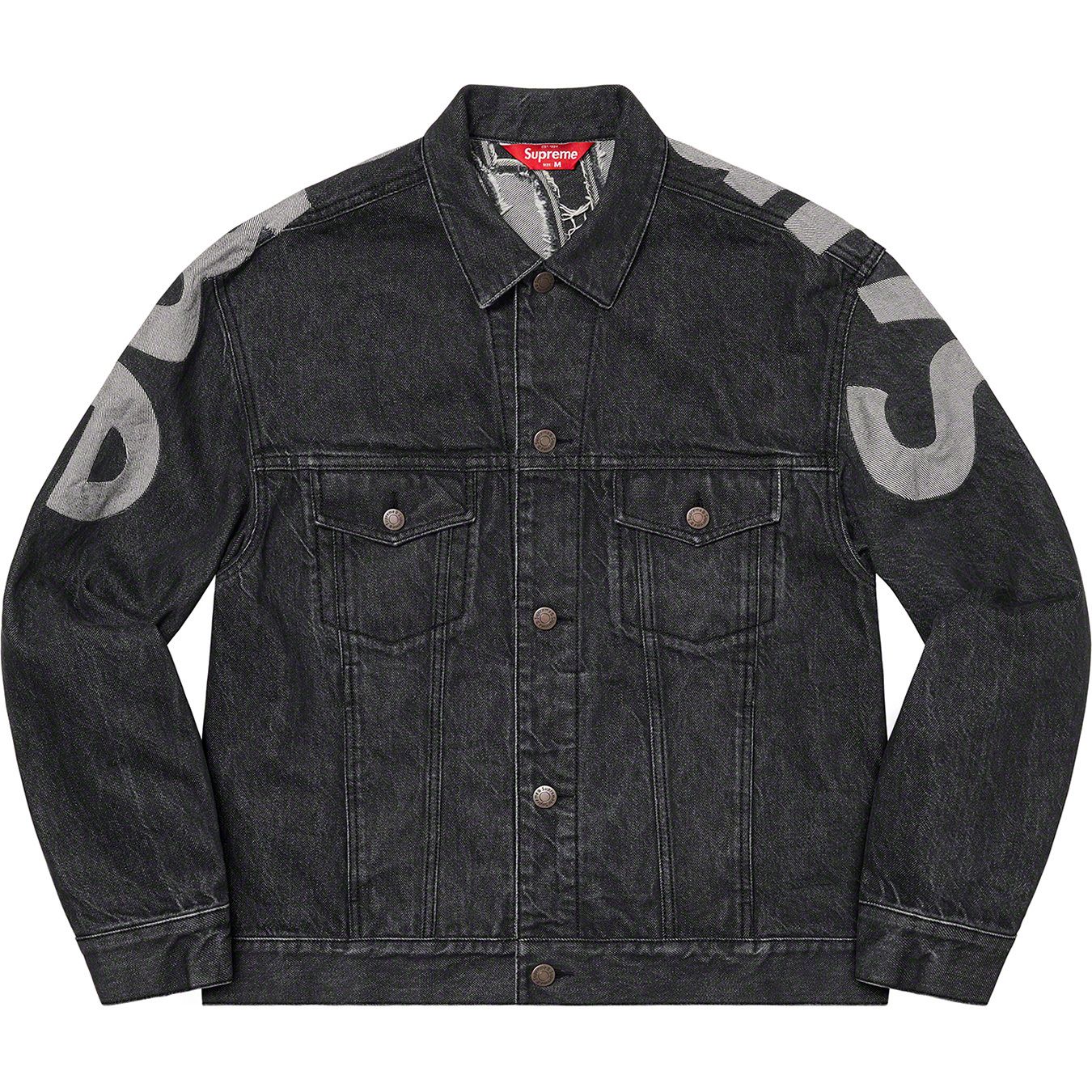 Inset Logo Denim Trucker Jacket