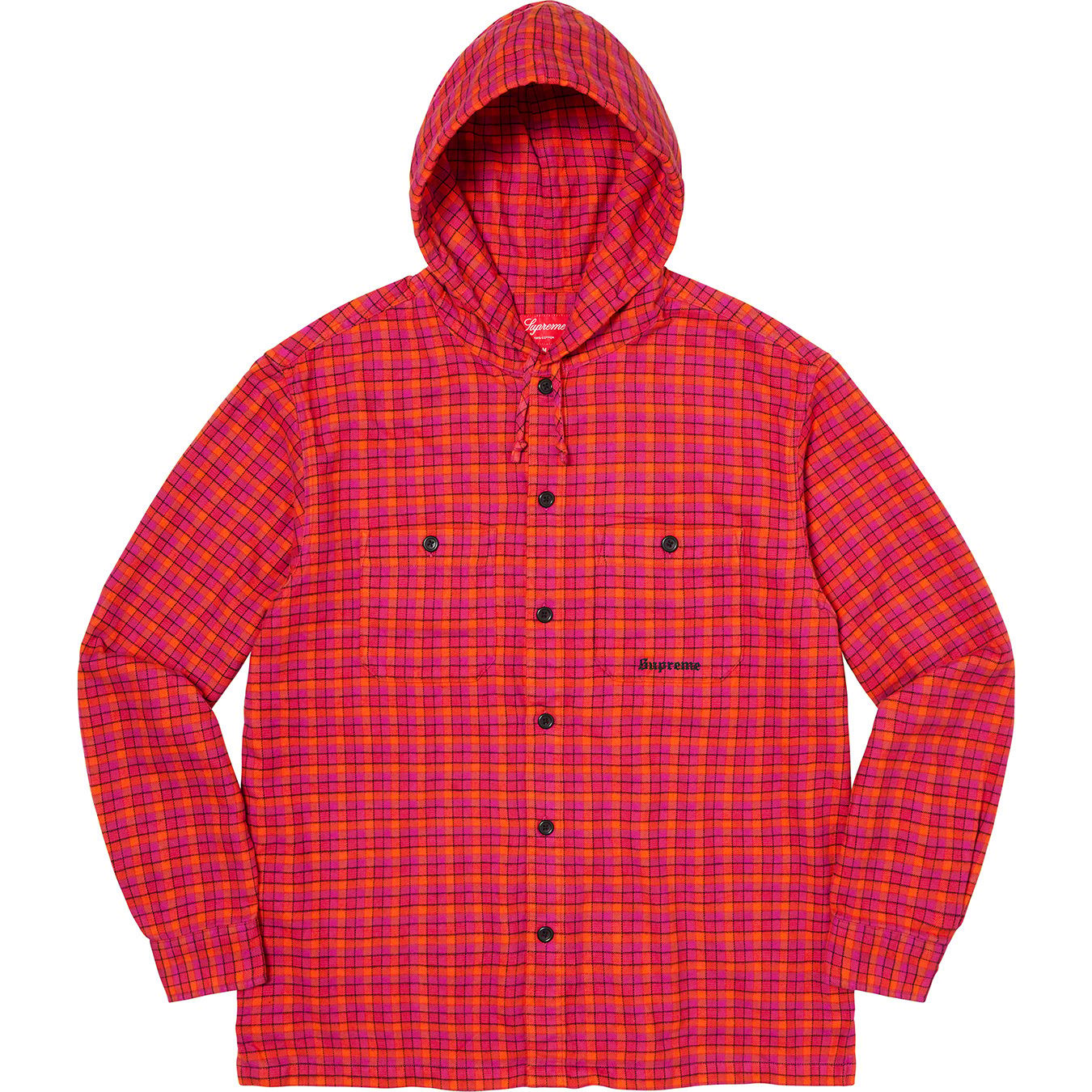 Mini Plaid Hooded Shirt