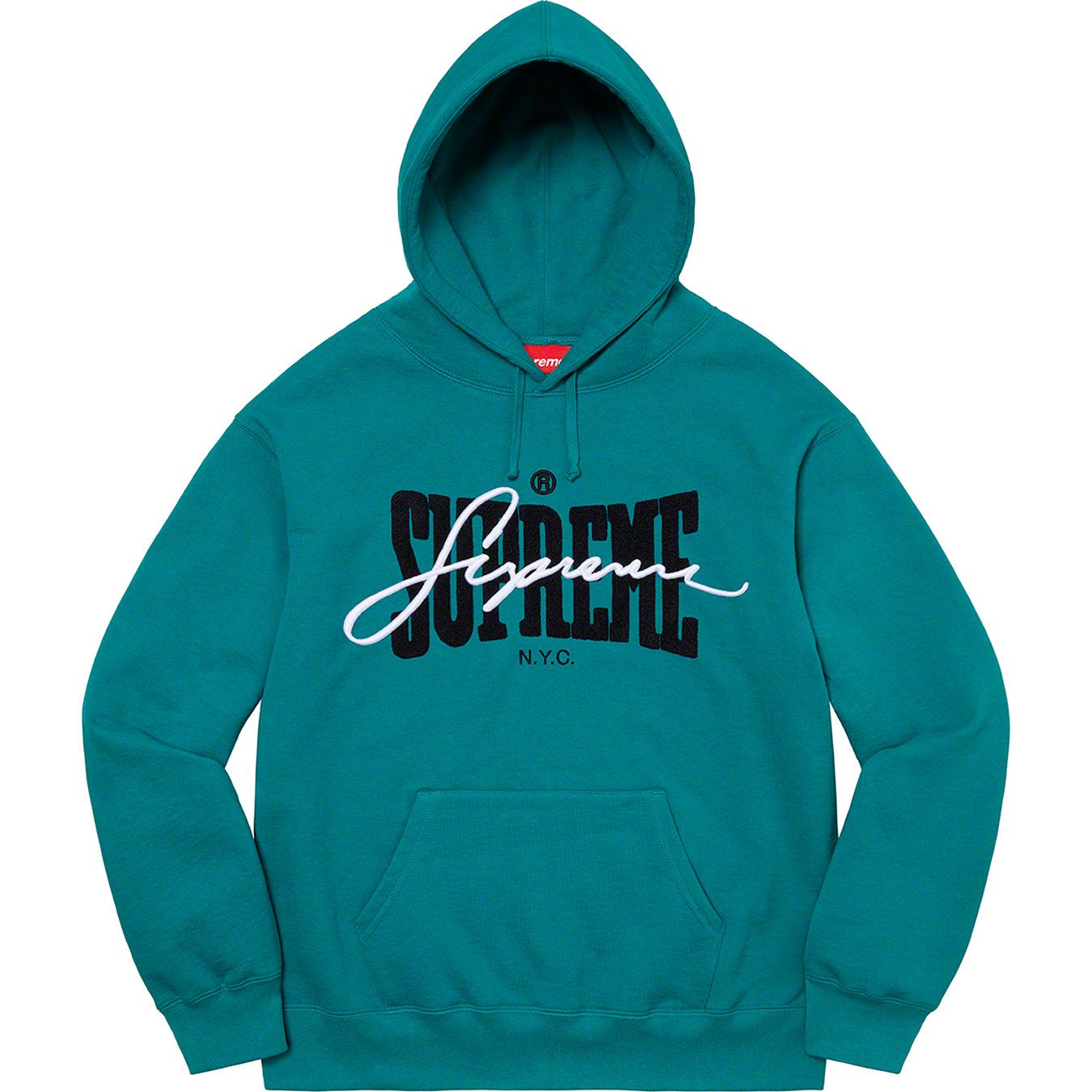 Embroidered Chenille Hooded Sweatshirt