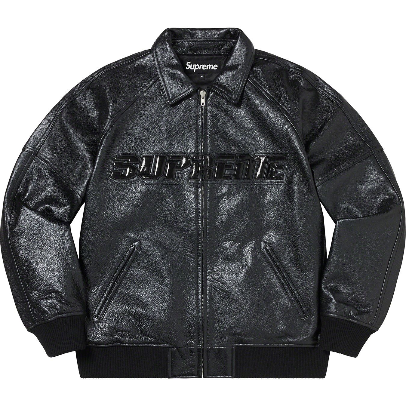 Silver Surfer Leather Varsity Jacket