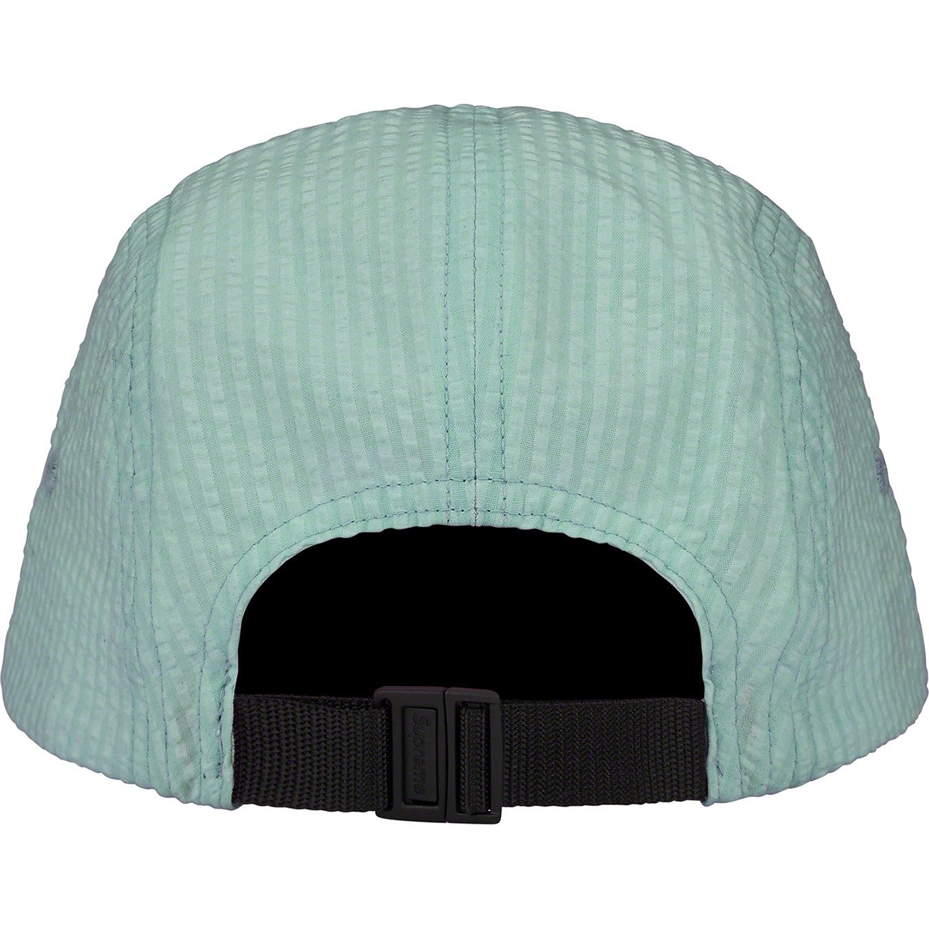 Washed Seersucker Camp Cap