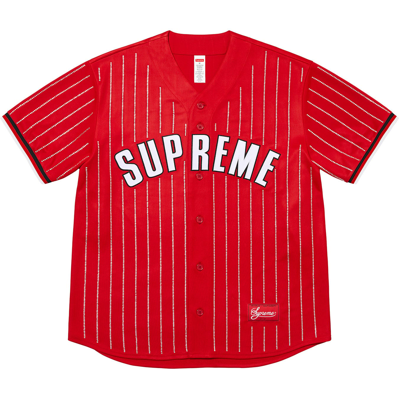 Rhinestone Stripe Baseball Jersey