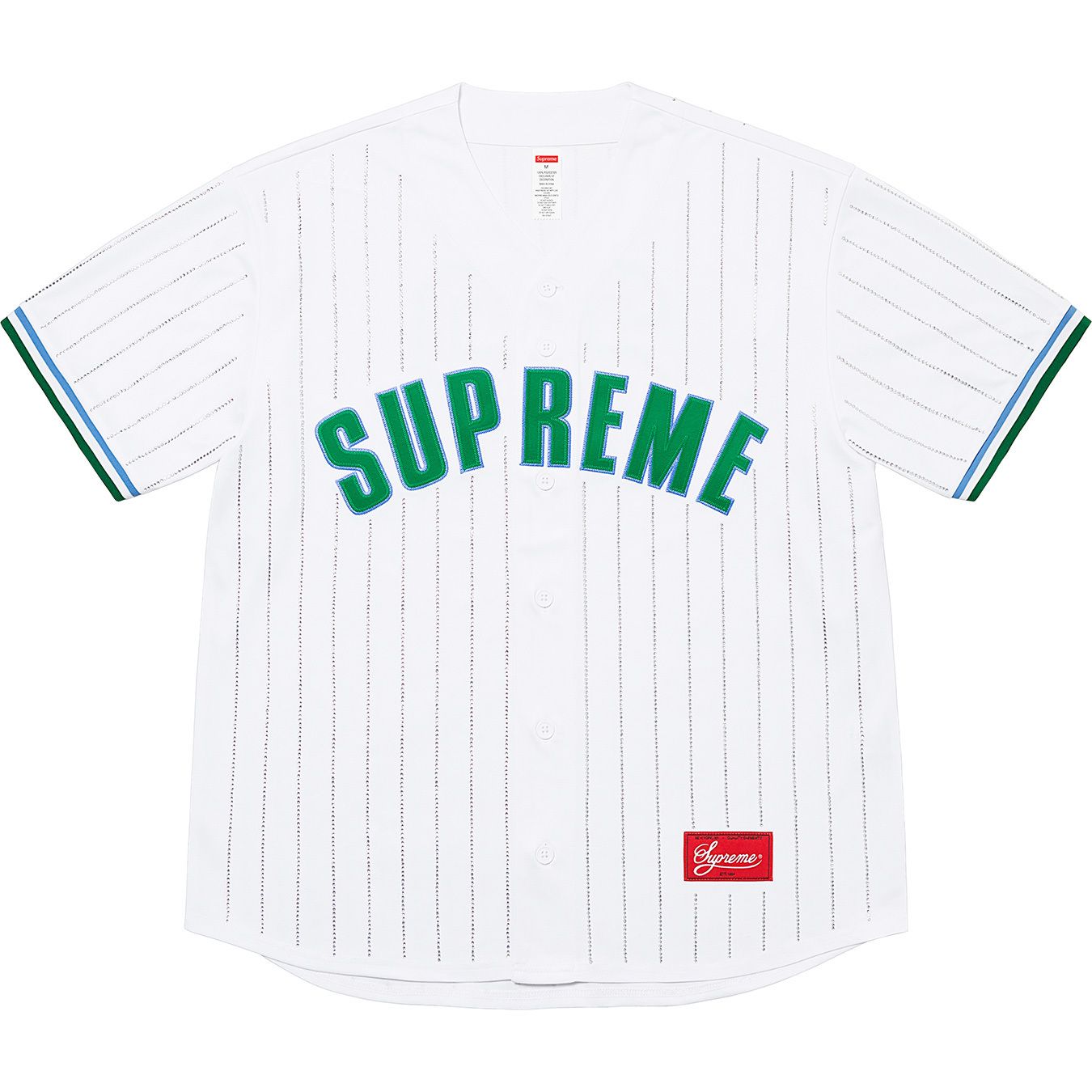 Rhinestone Stripe Baseball Jersey