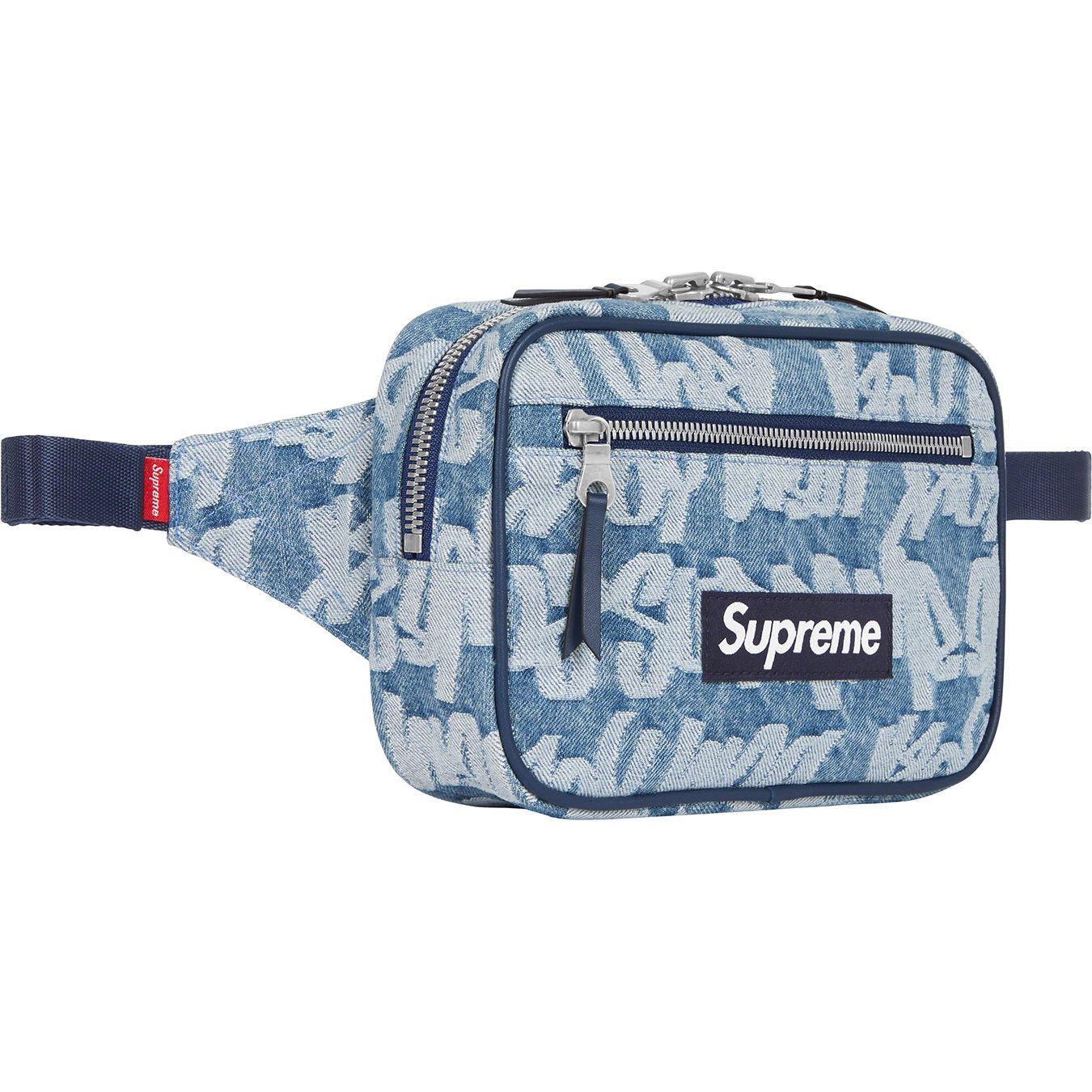 Fat Tip Jacquard Denim Waist Bag