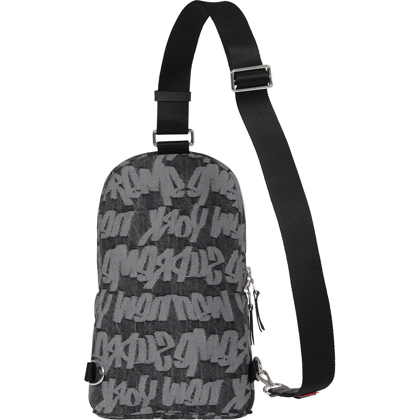 Fat Tip Jacquard Denim Sling Bag