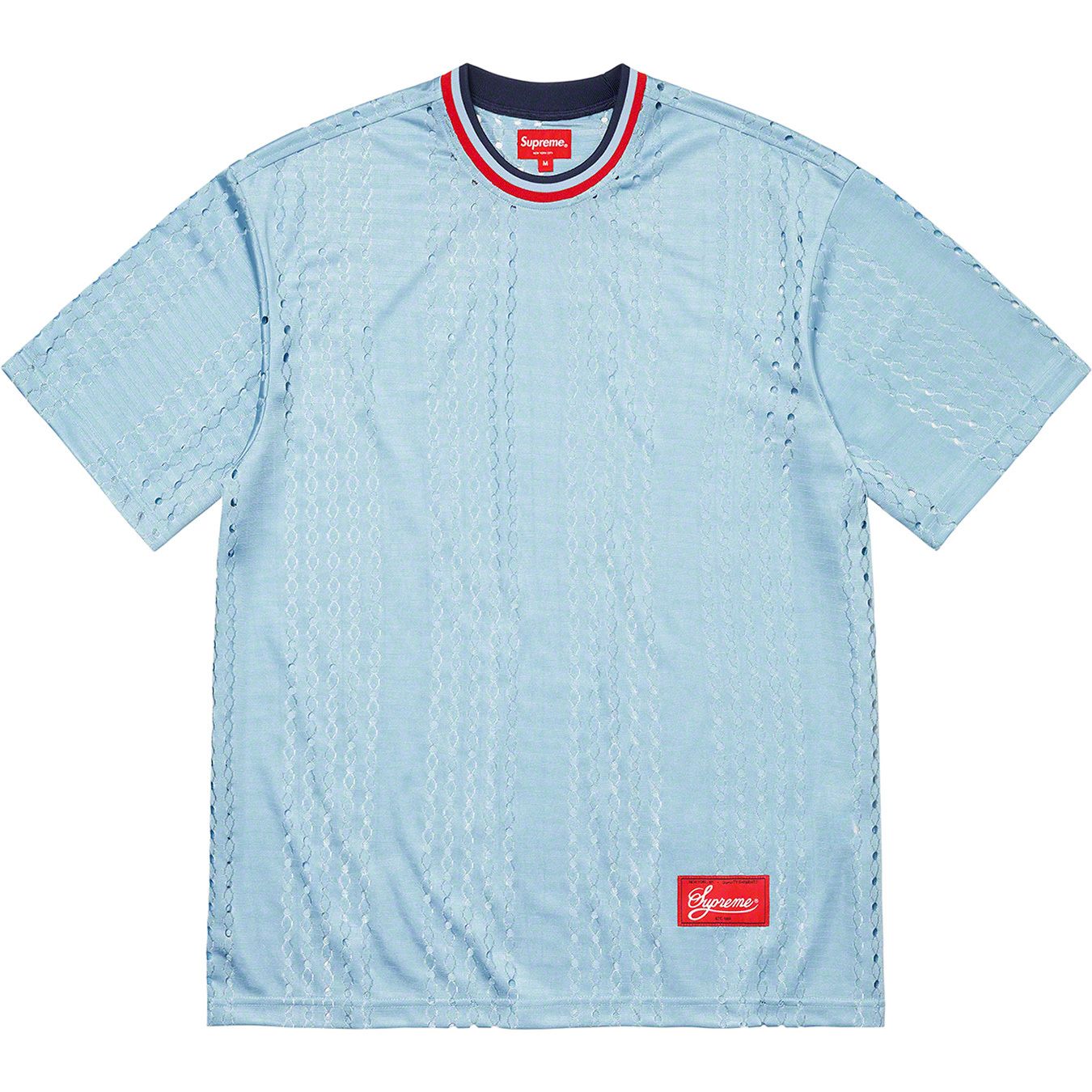 Perforated Stripe Warm Up Top