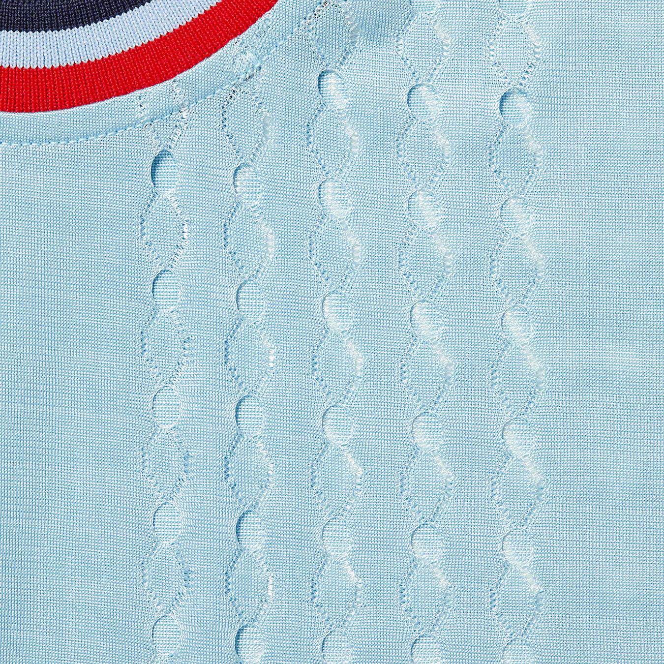 Perforated Stripe Warm Up Top