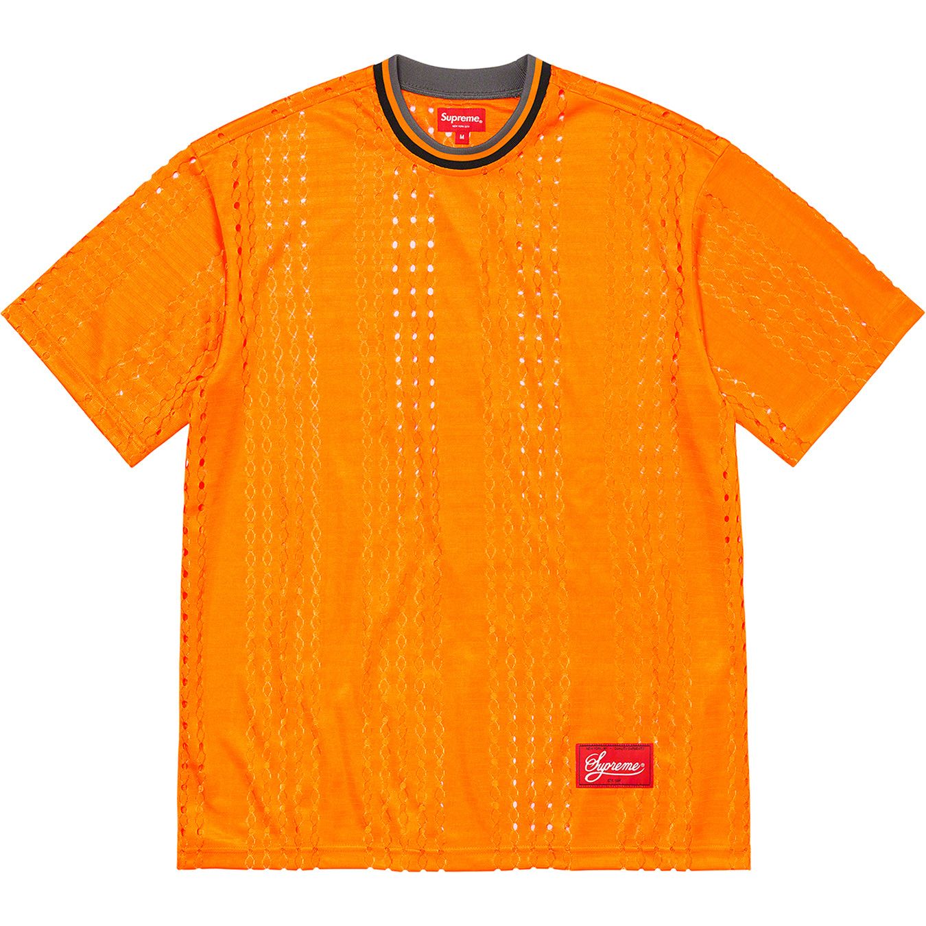 Perforated Stripe Warm Up Top