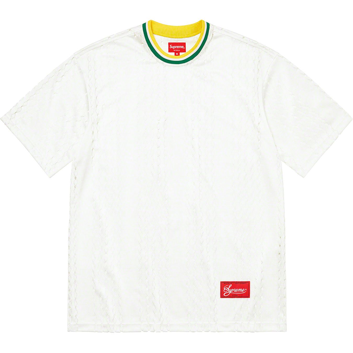 Perforated Stripe Warm Up Top