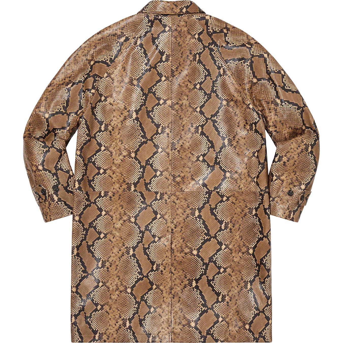 Leather Snake Trench Coat