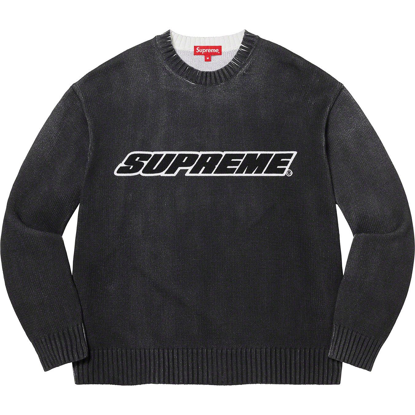 Printed Washed Sweater