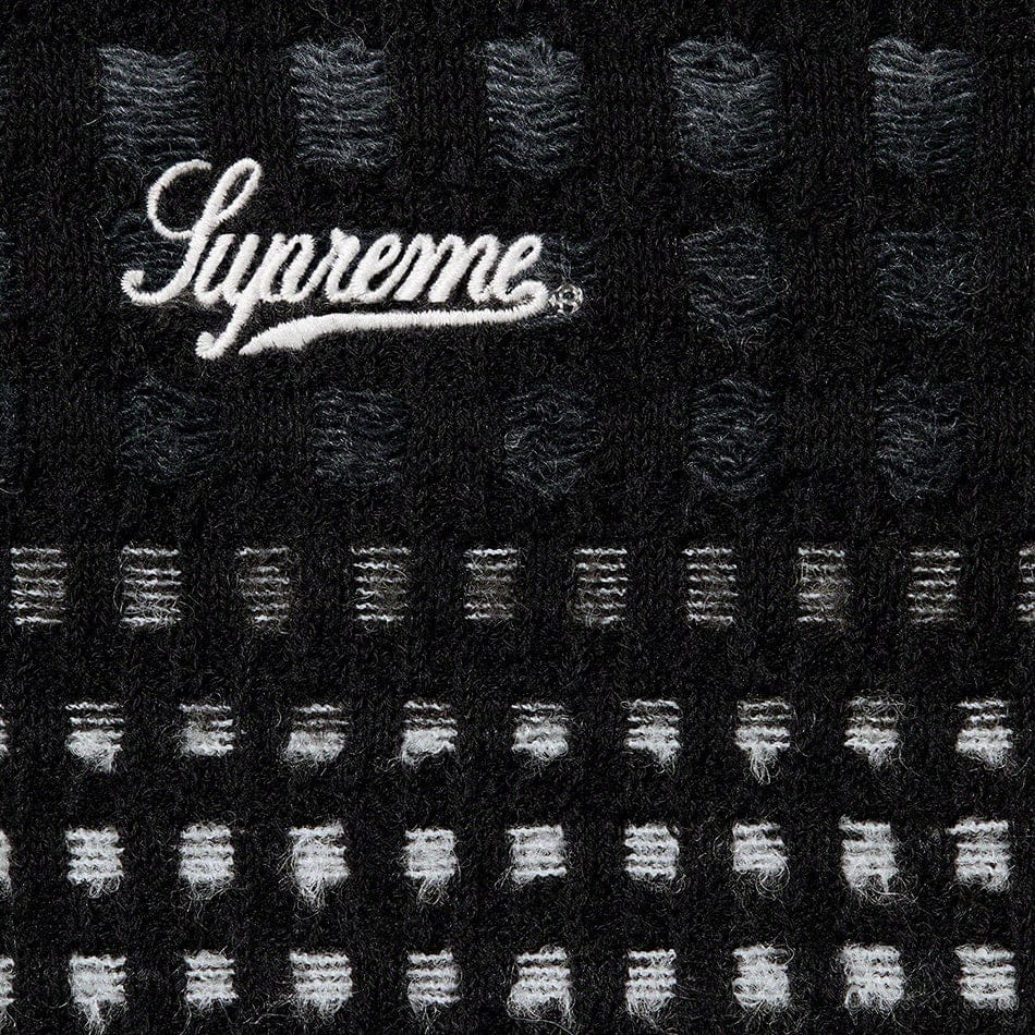 Gradient Grid Zip Up Polo