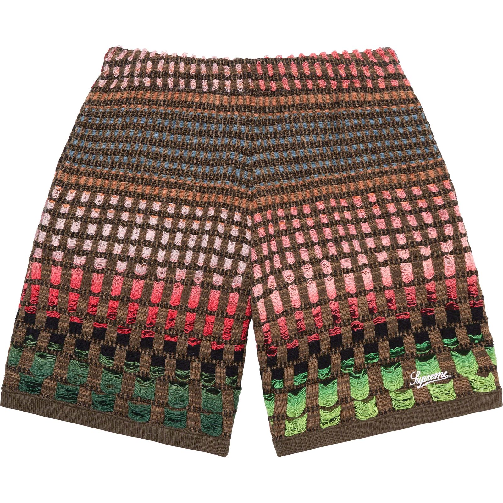 Gradient Grid Knit Short