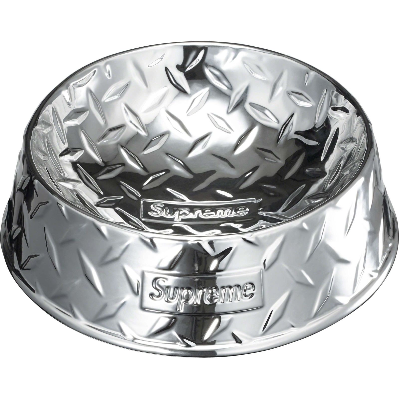Diamond Plate Dog Bowl