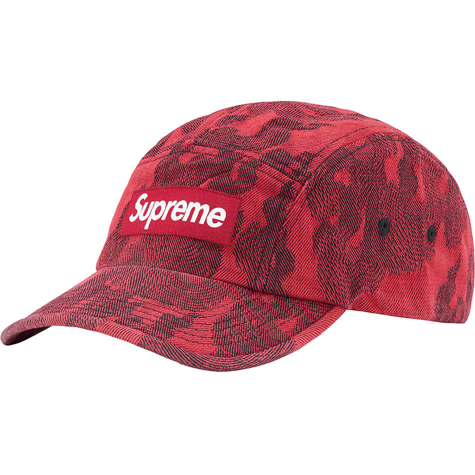 Flames Jacquard Denim Camp Cap