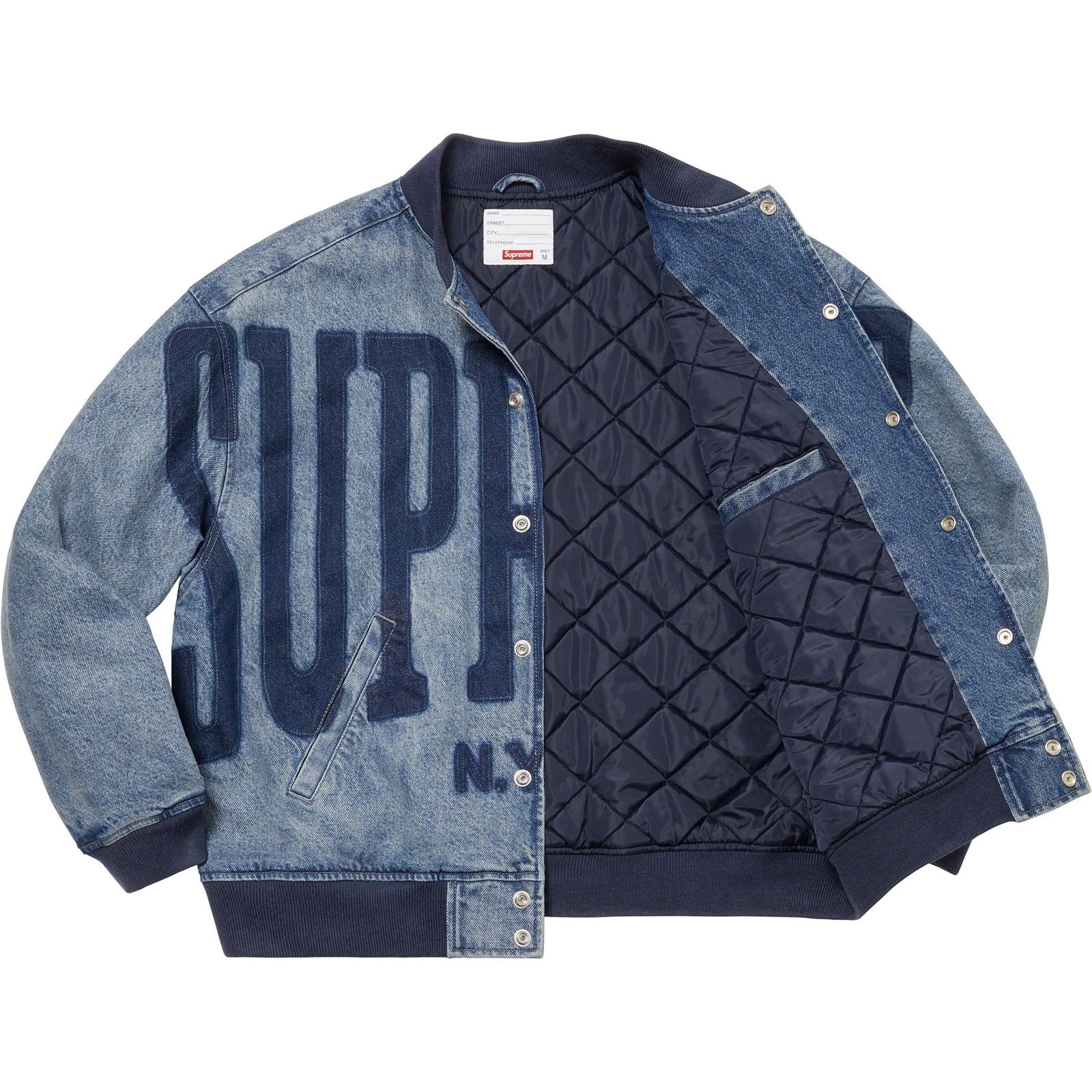 Washed Knockout Denim Varsity Jacket