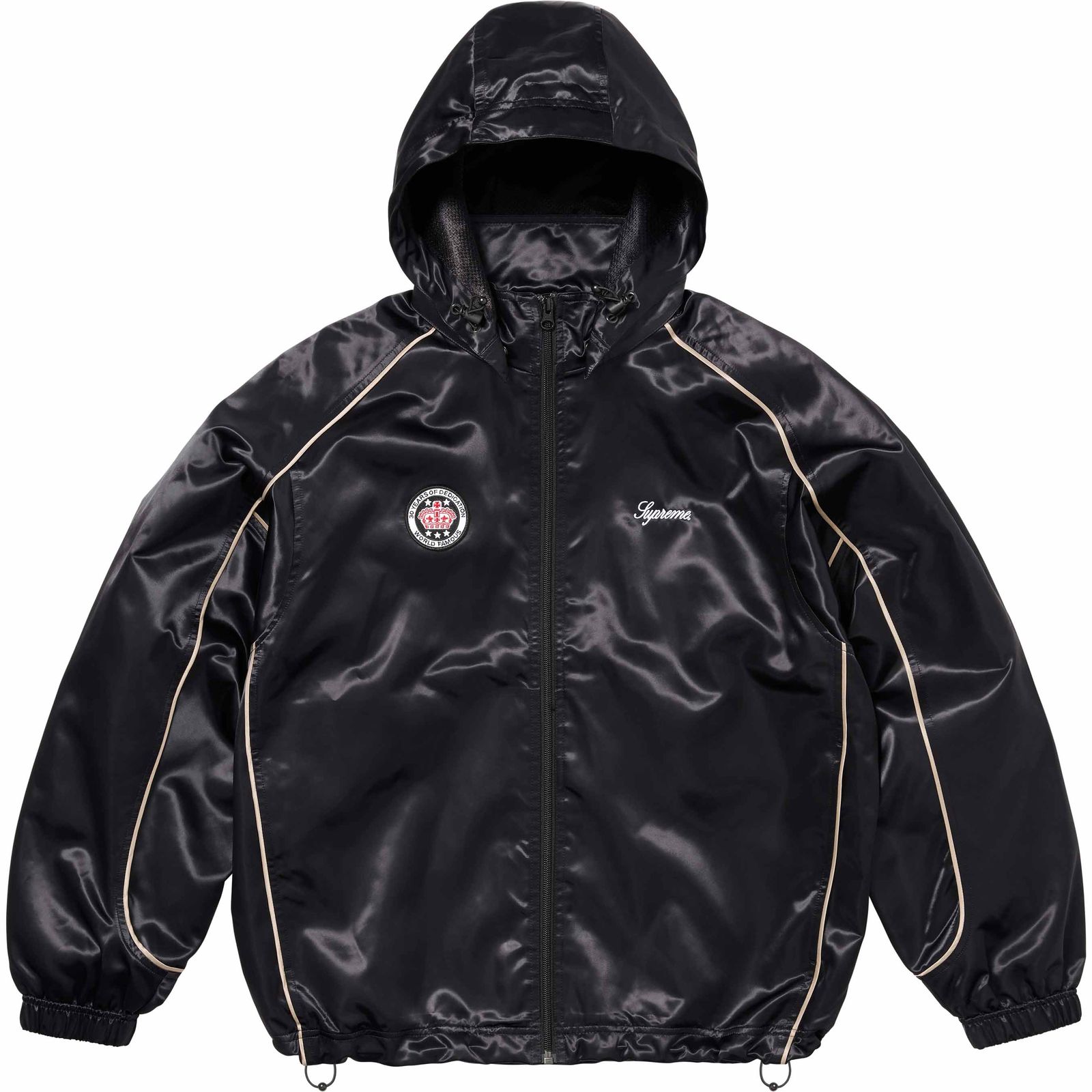 Satin Hooded Track Jacket