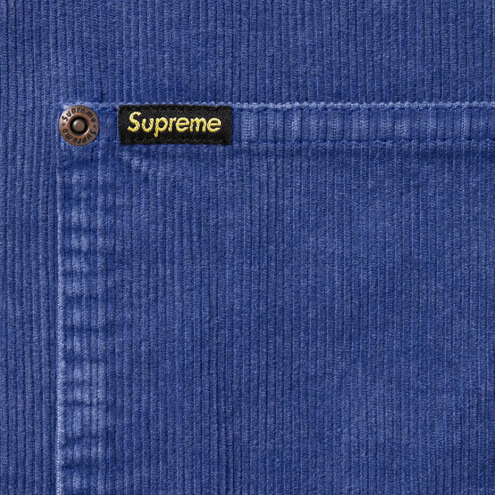Washed Corduroy Zip Up Shirt