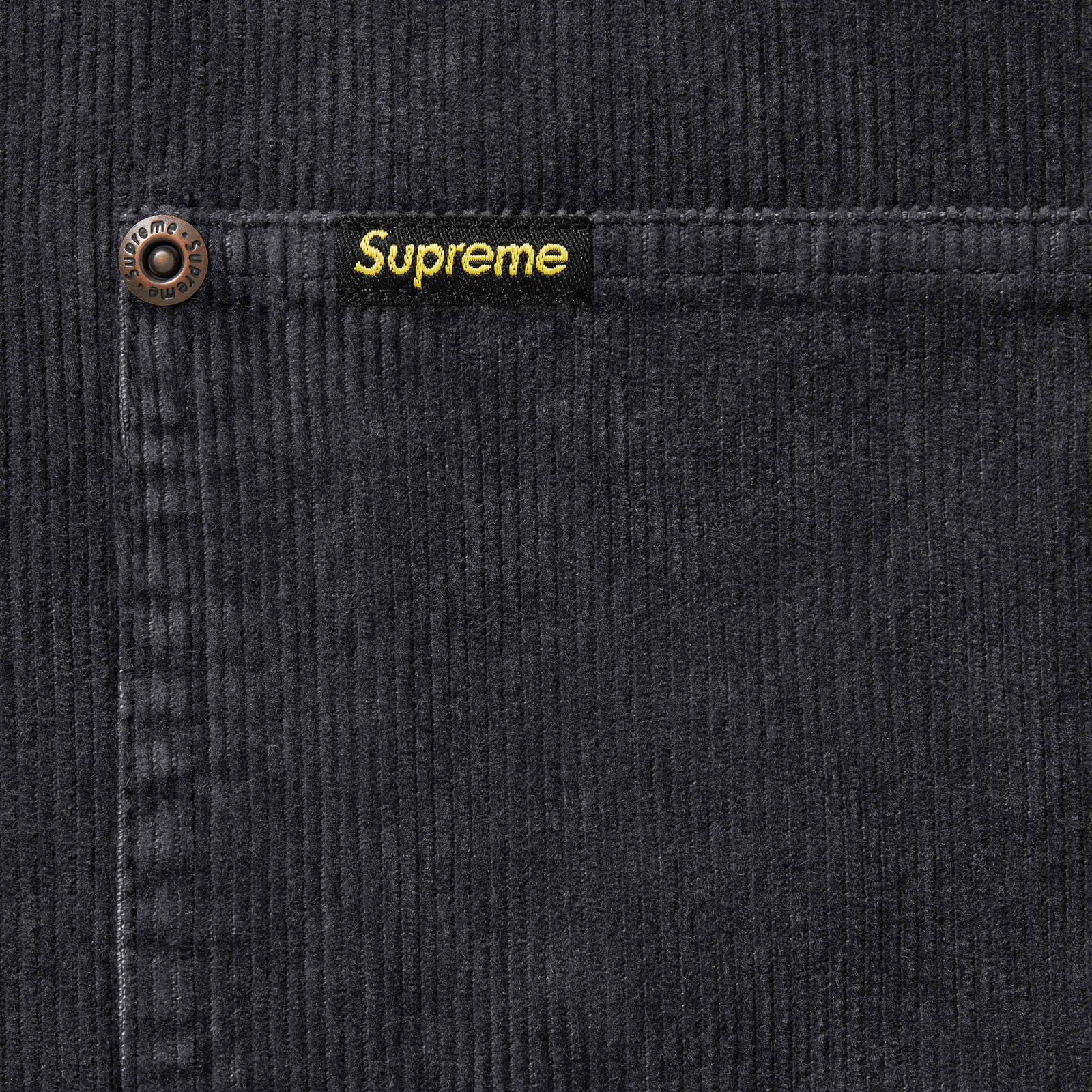 Washed Corduroy Zip Up Shirt