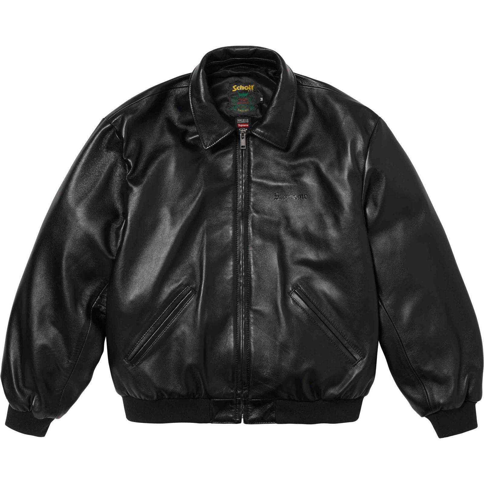 Supreme®/Schott® Hooded Leather Bomber Jacket