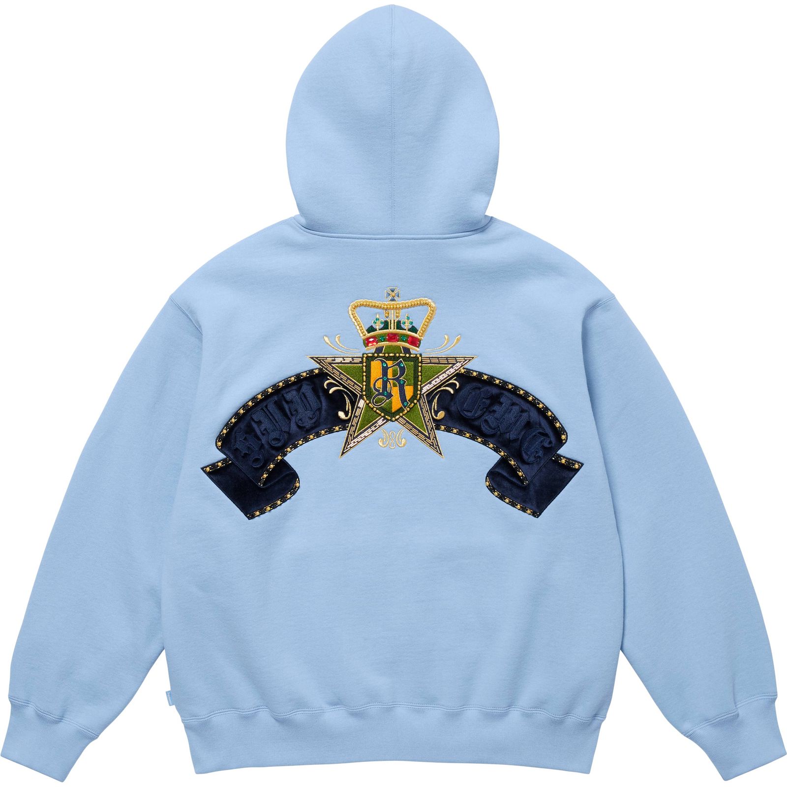 Crest Zip Up Hooded Sweatshirt