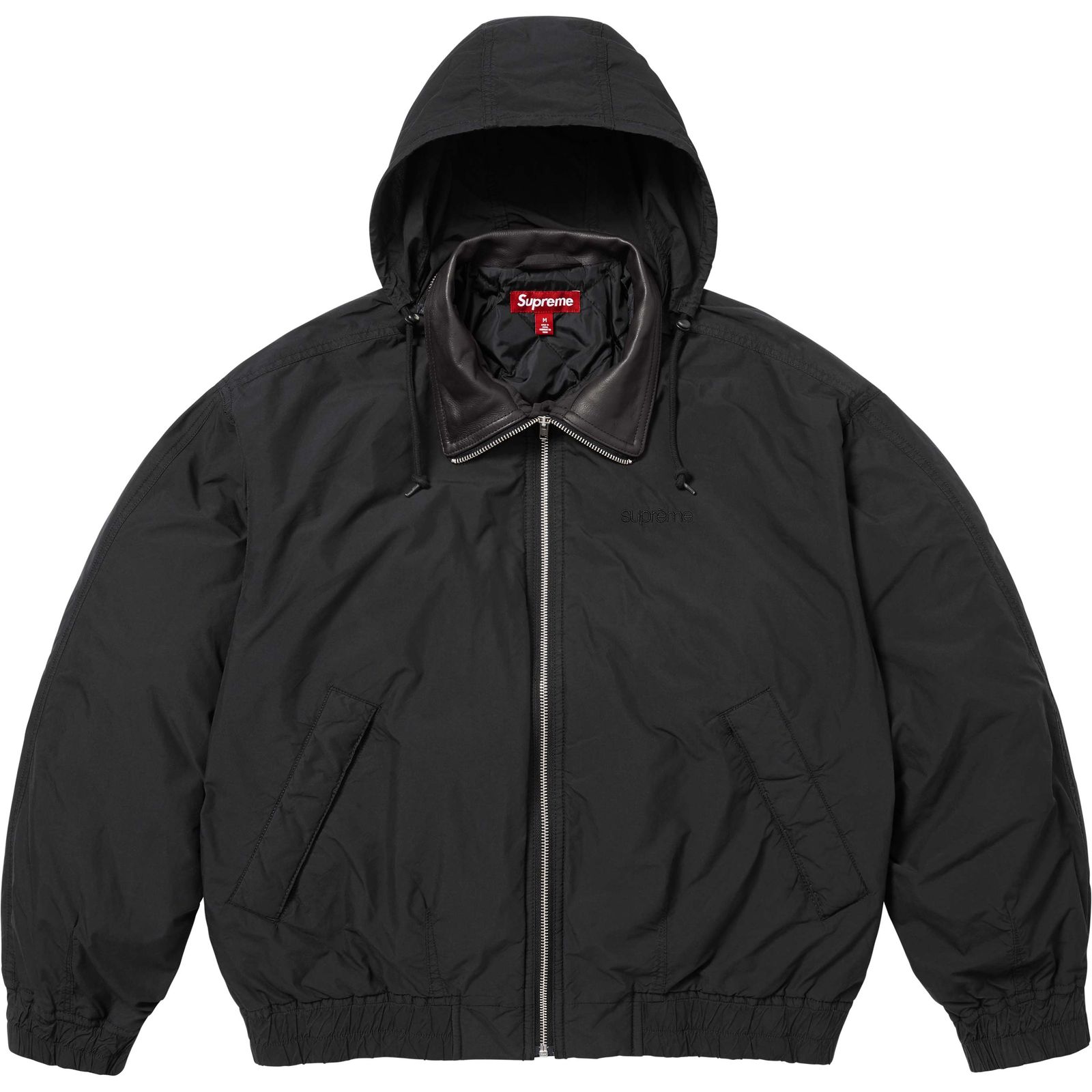 Leather Collar Utility Jacket