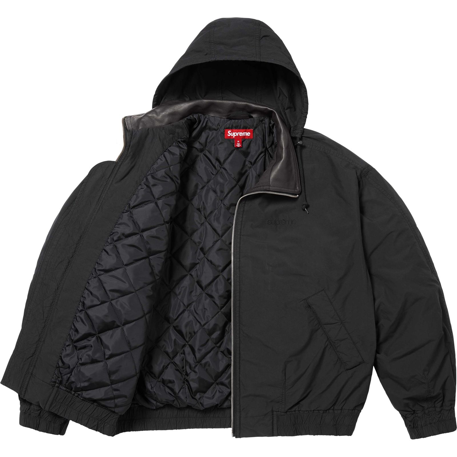 Leather Collar Utility Jacket