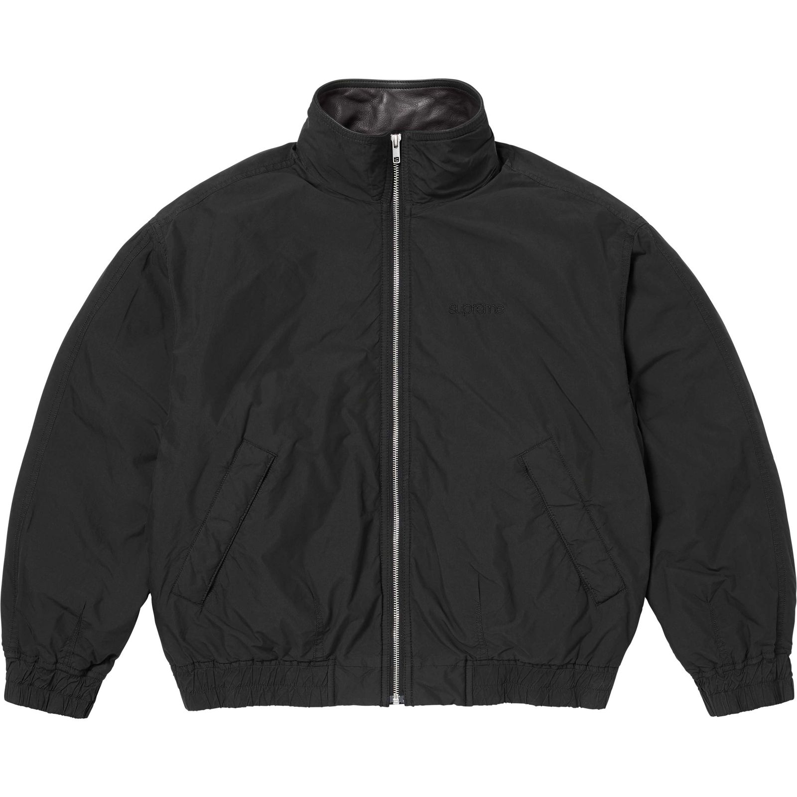 Leather Collar Utility Jacket