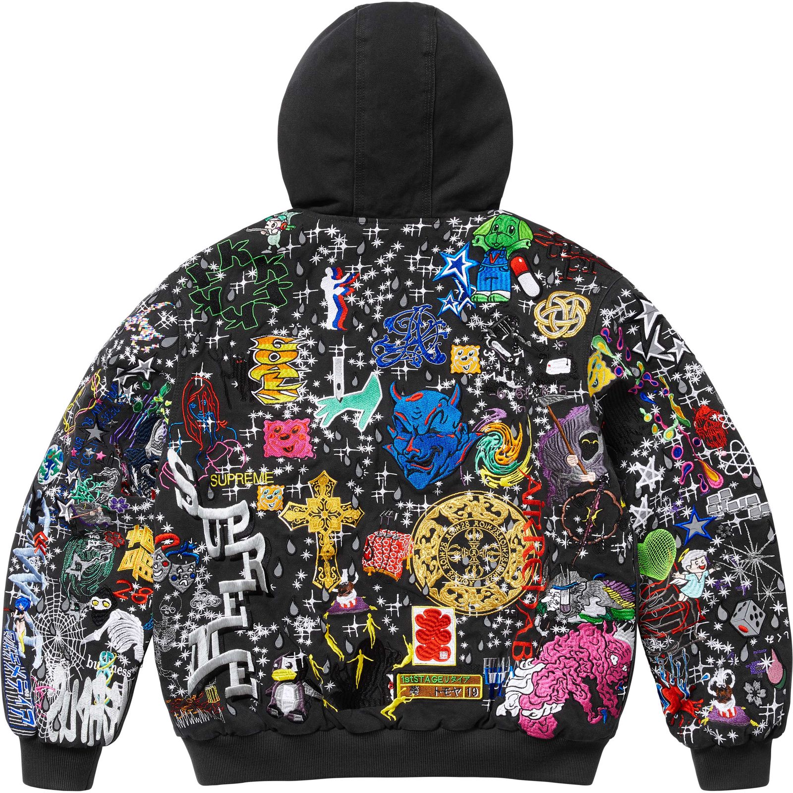 AOI Embroidered Hooded Work Jacket