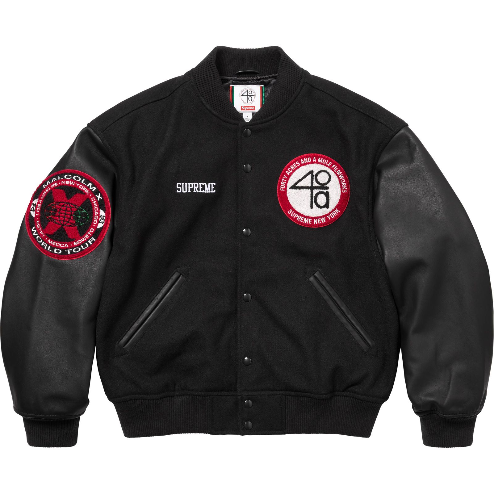Supreme/40 Acres Malcolm X Varsity Jacket