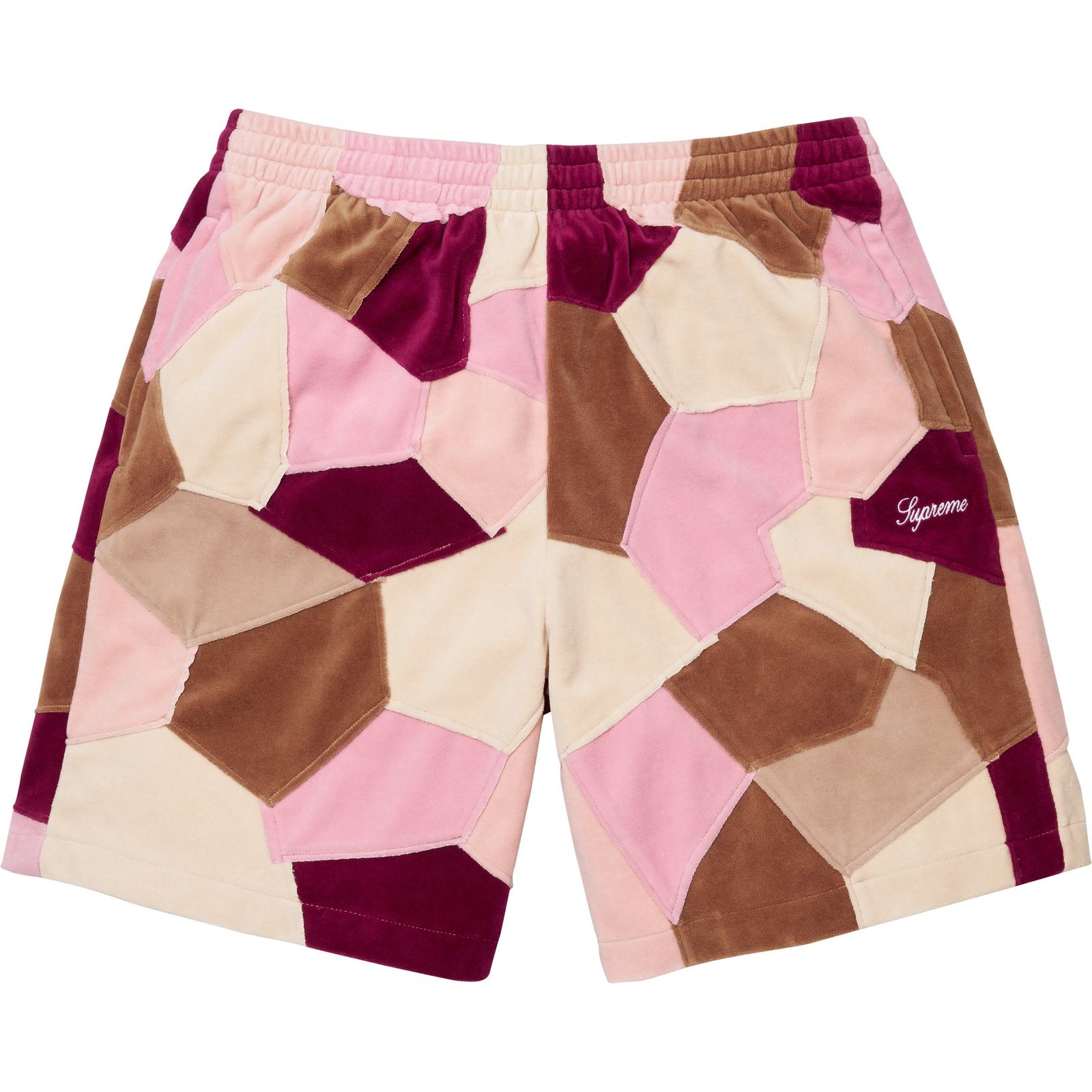 Patchwork Velour Short