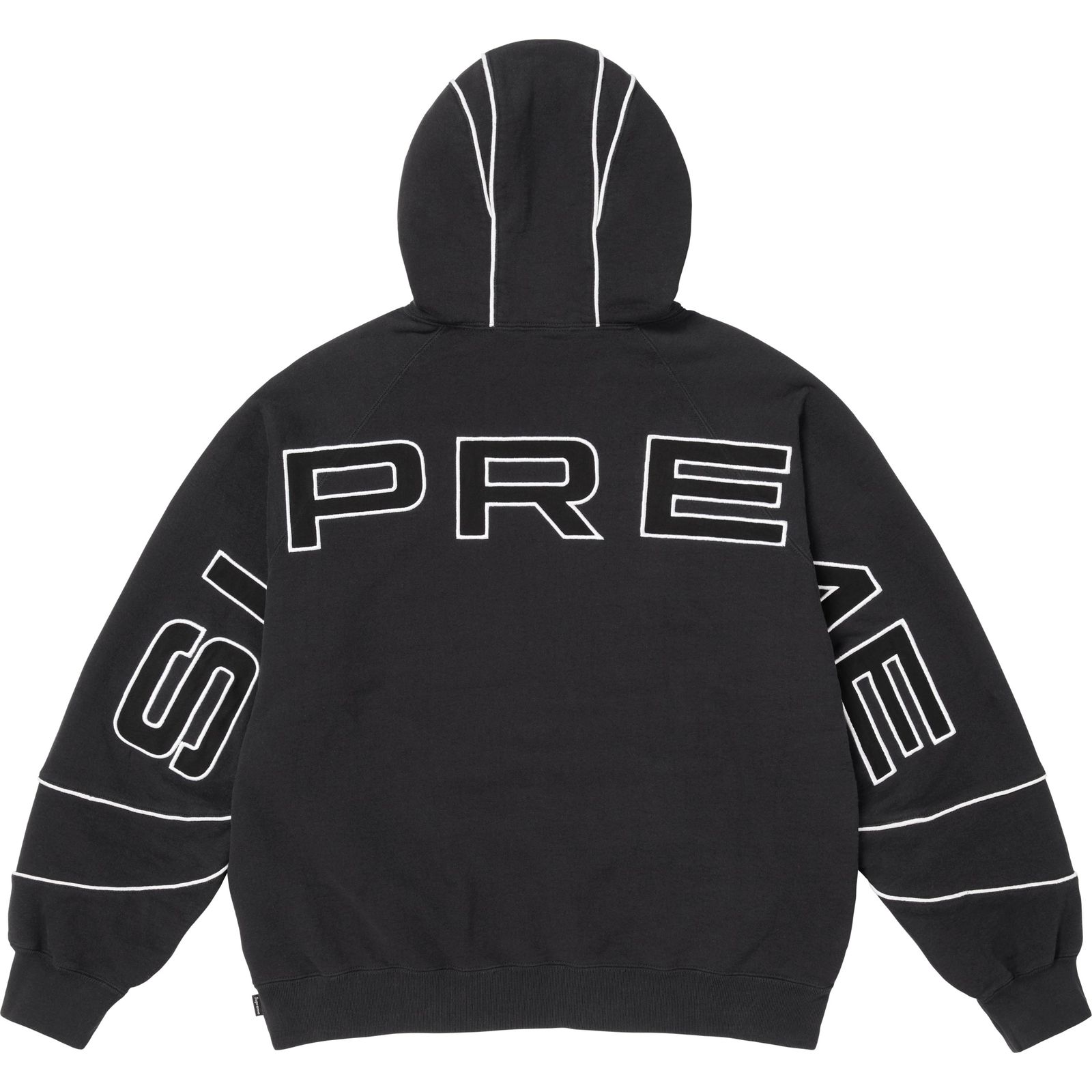 Paneled Hooded Sweatshirt