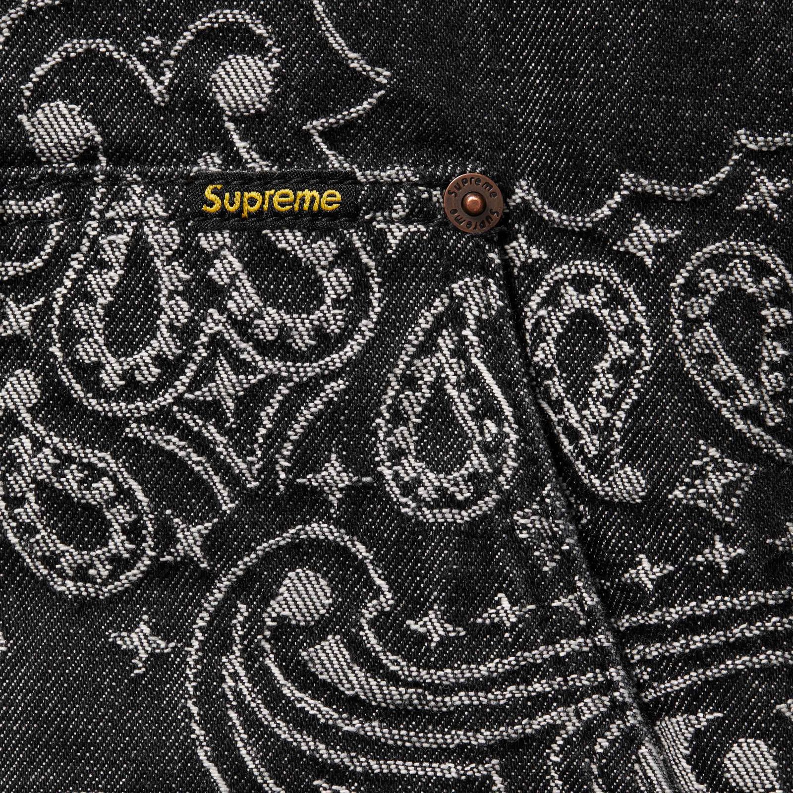 Bandana Jacquard Denim Hooded Work Jacket