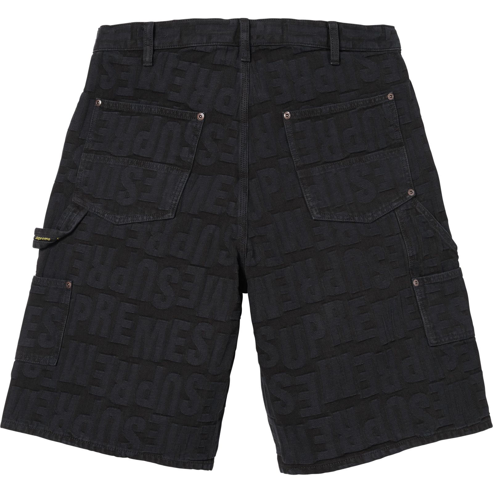 Repeat Jacquard Double Knee Denim Short