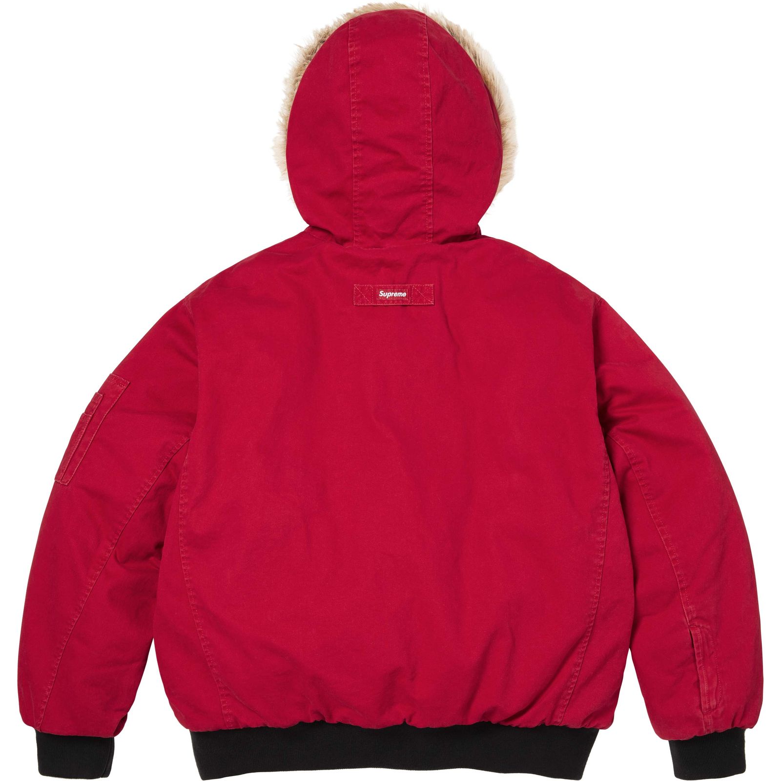 Reversible Faux Fur Hooded Work Jacket