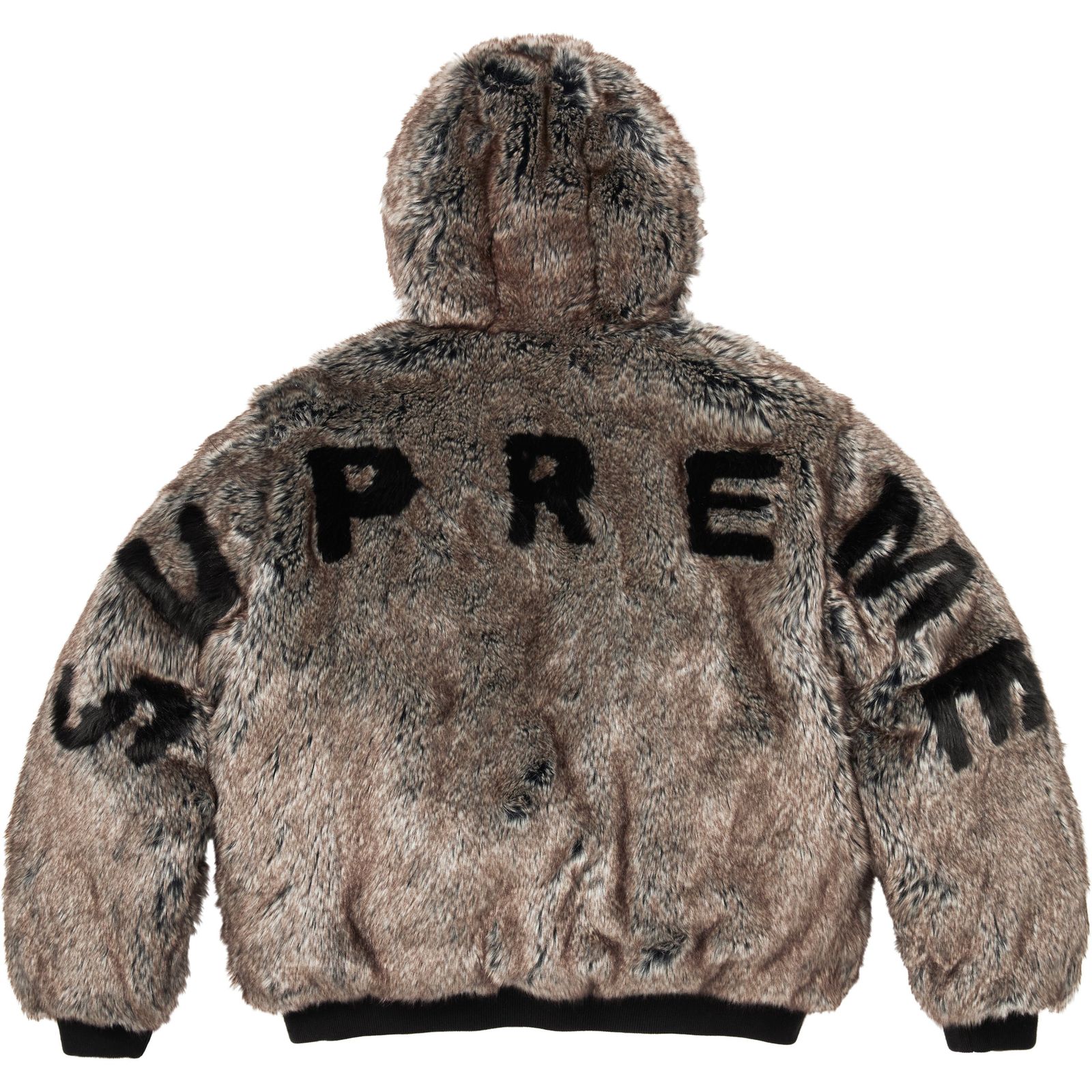 Reversible Faux Fur Hooded Work Jacket