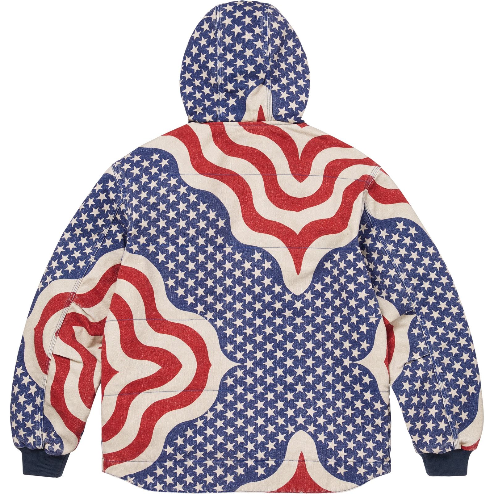 Flag Quilted Hooded Work Jacket