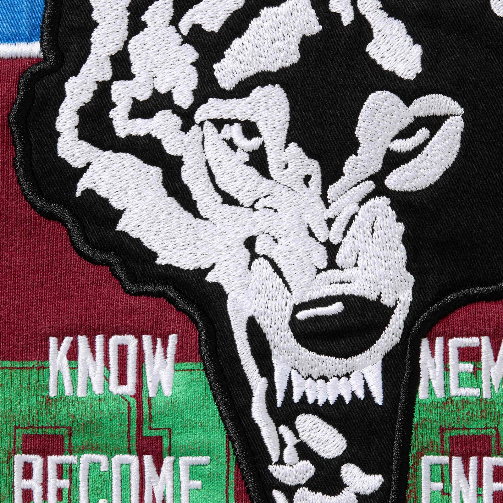 Warriors Appliqué Zip Up Hooded Sweatshirt