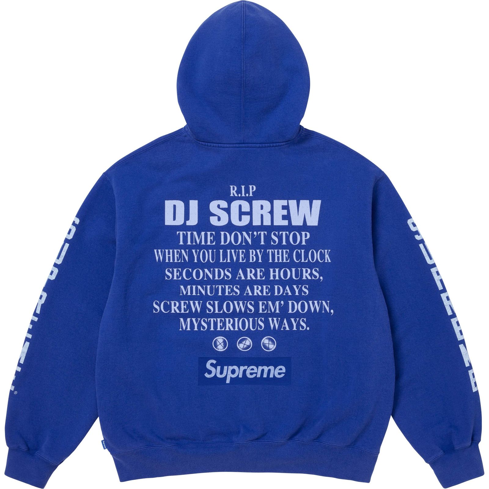 Supreme/DJ Screw Zip Up Hooded Sweatshirt