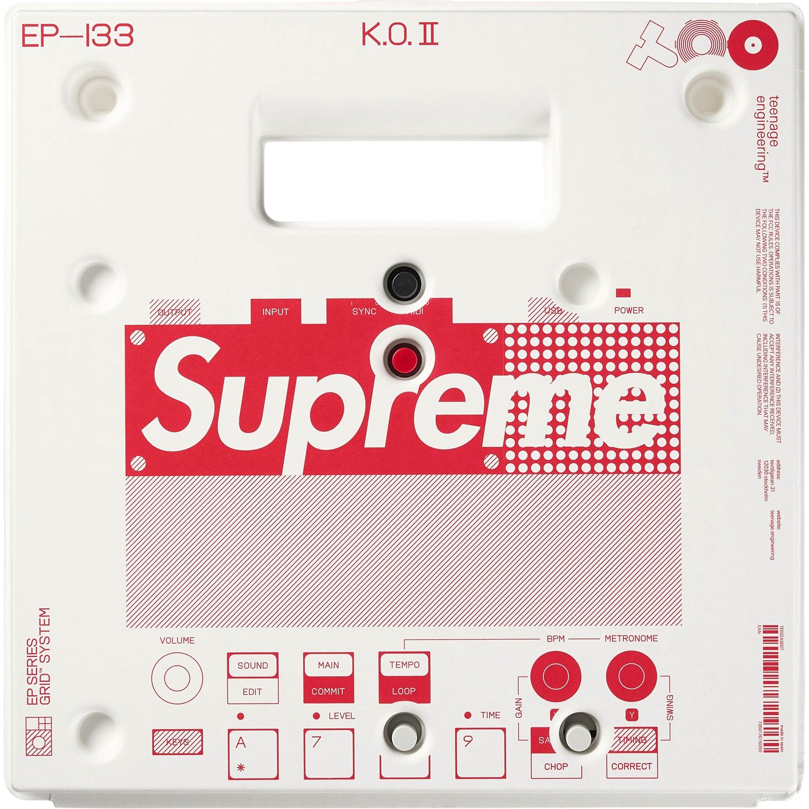 Supreme®/teenage engineering EP–133 K.O. II