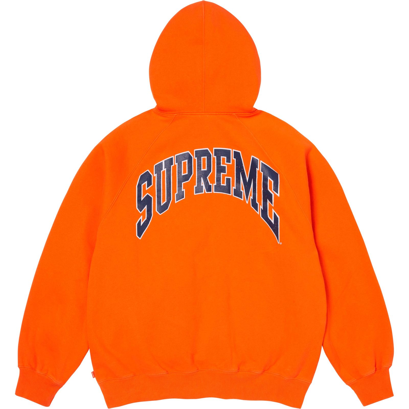 Cracked Raglan Zip Up Hooded Sweatshirt