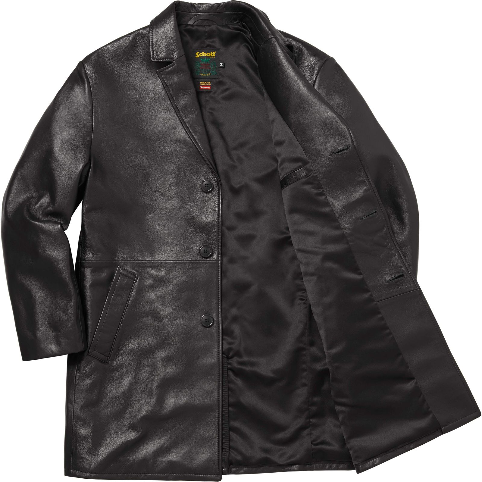 Supreme®/Schott® Leather Overcoat