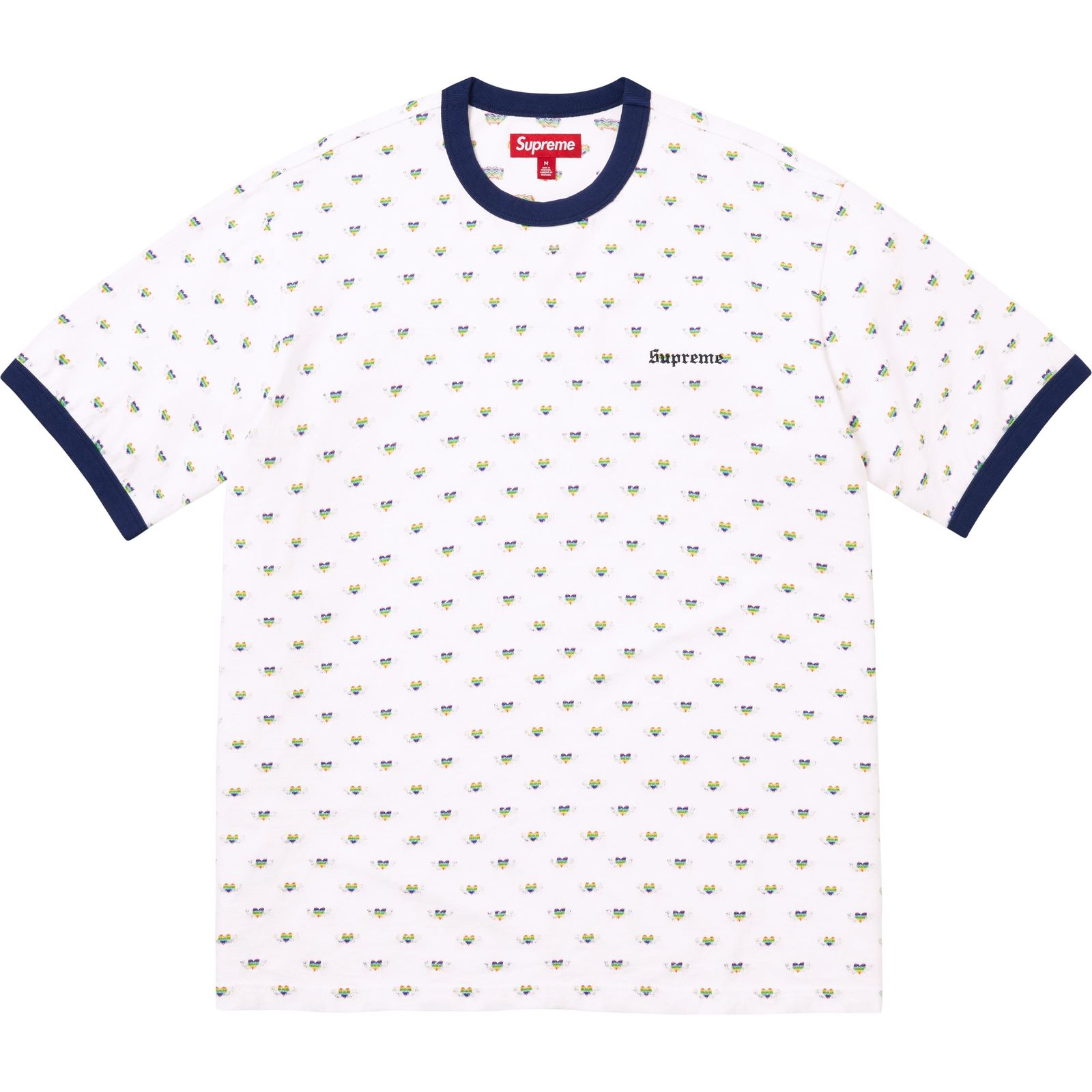 Hearts Intarsia Ringer Tee