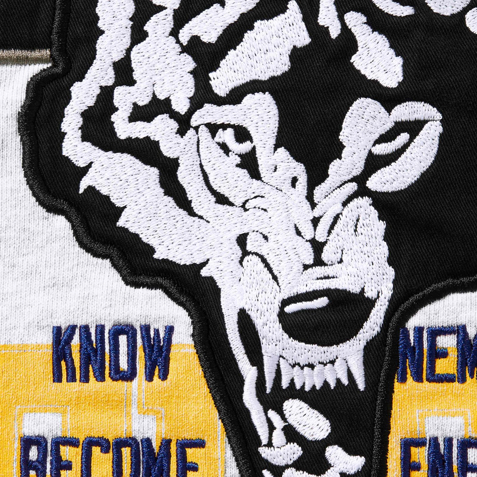 Warriors Appliqué Zip Up Hooded Sweatshirt